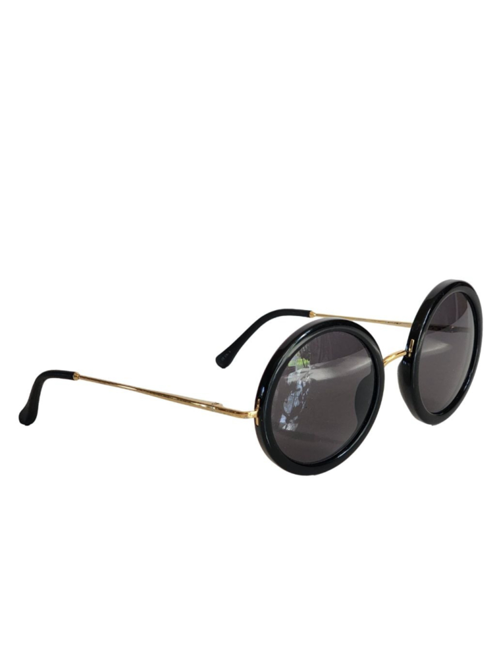 LINDA FARROW X THE ROW Gallery Round Sunglasses Black Gold NEW